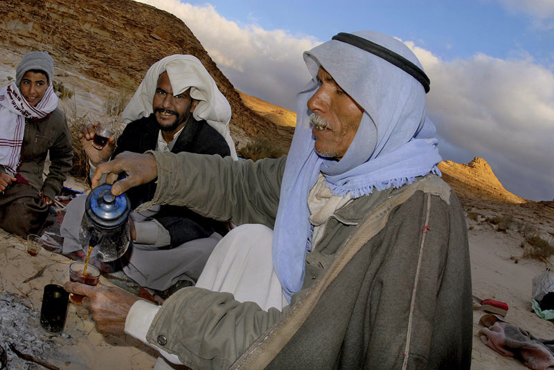 Bedouin tea in the Sinai desert