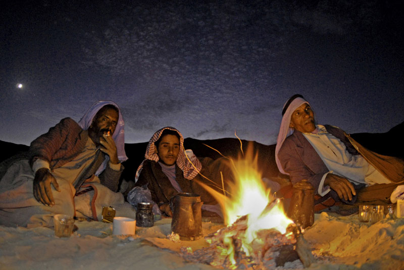 Night in the Sinai desert, Egypt