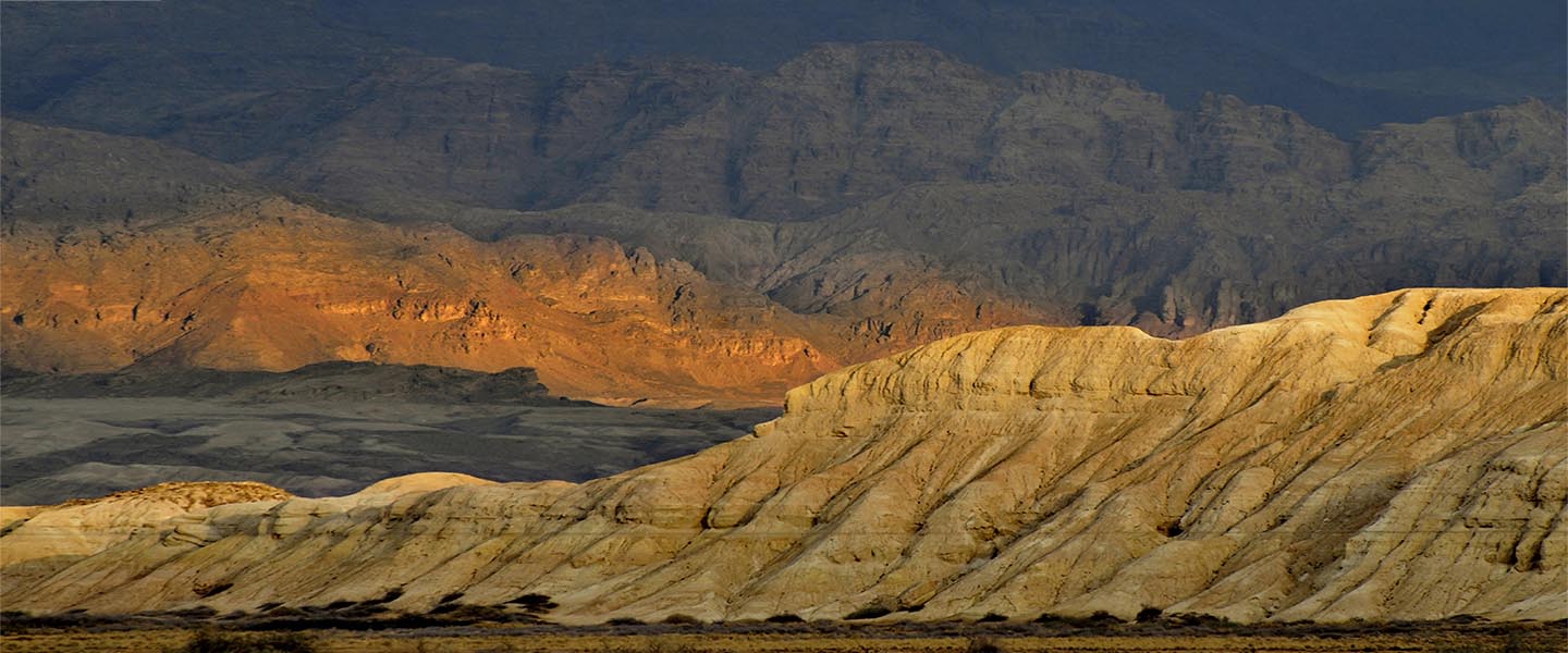 Sunset in the Negev desert
