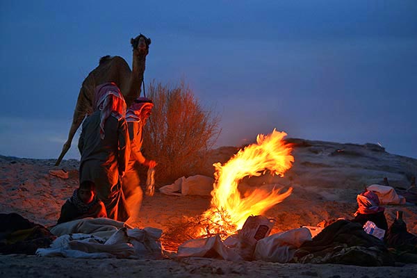 Camping out side in Wadi rum Jordan